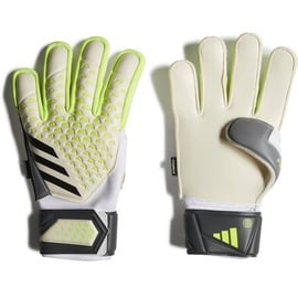 adidas Herren Handschuhe Predator Match Fingersave, WHITE/LUCLEM/BLACK, 9,5