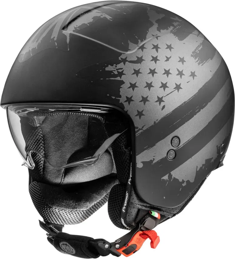 Premier Rocker AM, casque à jet - Mat Gris Foncé/Gris - M