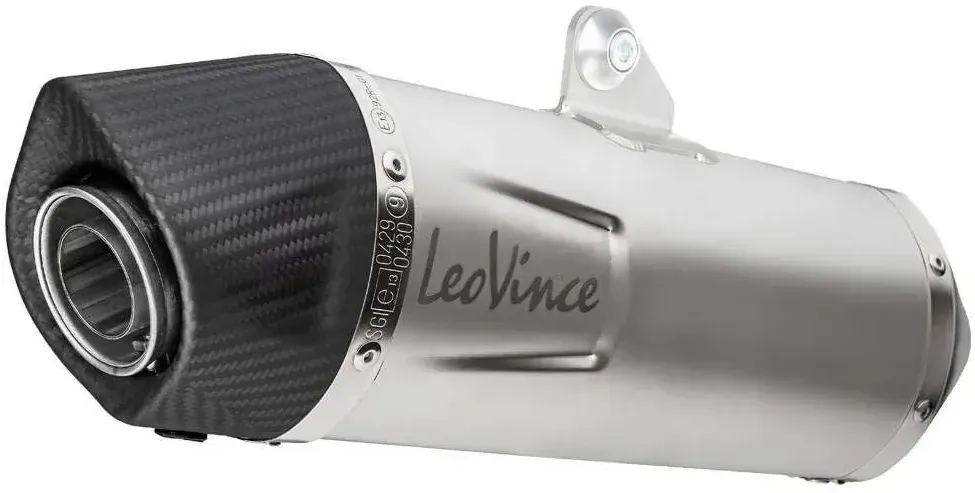 Leovince Lv One Evo Yamaha N-max 125/n-max 155 17-20 Ref:14359e Stainless Steel&carbon Homologiertes Vollliniensystem - Black / Silver - Homologated