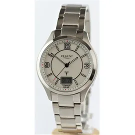REGENT - 1502562 - Armbanduhr - Titanuhr - Solaruhr - Funkuhr - Herren - Silber/Grau
