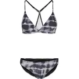 URBAN CLASSICS Tie Dye Triangle Back Bikini Black / White M