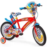 Toimsa Bikes Toimsa Unisex Jugend Paw Patrol Fahrrad, bunt, 16 ́ ́ Bike Rot