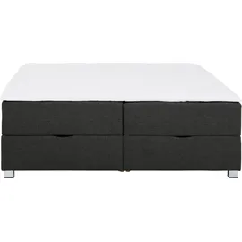 Home Affaire Boxbett HOME AFFAIRE "Alexis", grau (anthrazit), B:180cm L:200cm, Struktur fein (100% Polyester), Komplettbetten, ohne Kopfteil - ideal für Räume mit Dachschrägen; in 4 Breiten