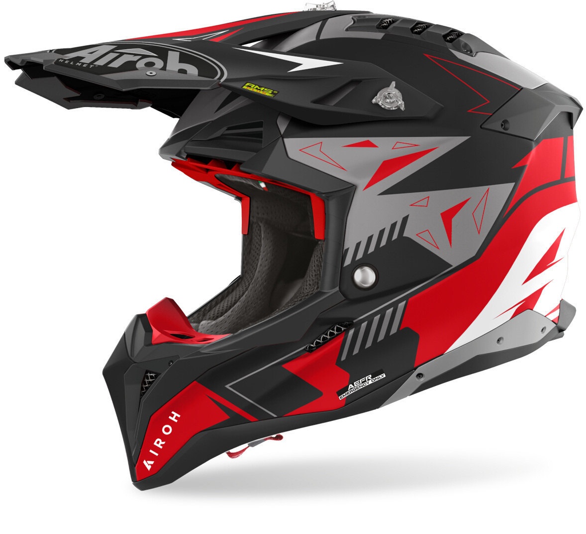 Airoh Aviator 3 Spin Motorcross helm, rood, S Voorman