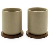 Bredemeijer Teebecher Umea 200ml beige mit Untersetzer 142025
