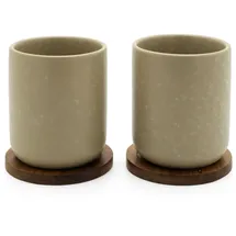 Bredemeijer Teebecher Umea 200ml beige mit Untersetzer 142025