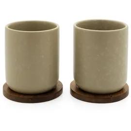 Bredemeijer Teebecher Umea 200ml beige mit Untersetzer 142025
