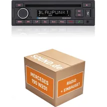 JUST SOUND best choice for caraudio Autoradio Einbaupaket Blaupunkt Milano 200 BT passend für Mercedes-Benz 190 W201 | Bluetooth USB