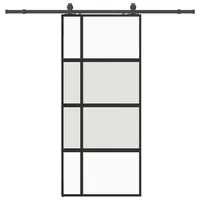 vidaXL Schiebetür rechts 90 x 205 cm schwarz