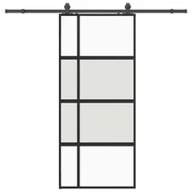 vidaXL Schiebetür rechts 90 x 205 cm schwarz