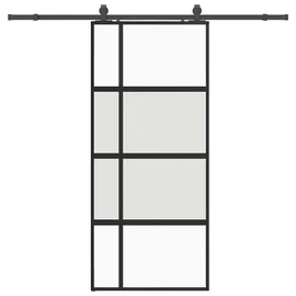 vidaXL Schiebetür rechts 90 x 205 cm schwarz