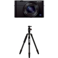 Sony DSC-RX100 III Digitalkamera (20.1 Megapixel Exmor R Sensor, 3-fach opt. Zoom, 7,6 cm (3 Zoll) Display, Full HD, WiFi/NFC) schwarz+Rollei C6i Carbon Black