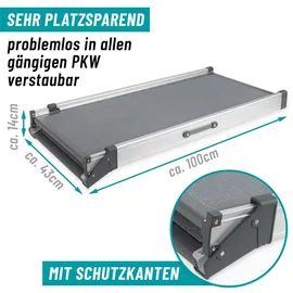 Trixie Teleskop-Hunderampe – Auto-Einstiegshilfe für Hunde, Alu
