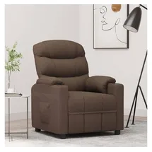 vidaXL Relaxsessel Braun Stoff 92 x 105 x 0 cm Braun mit verstellbarer Rückenlehne