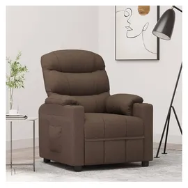 vidaXL Relaxsessel Braun Stoff 92 x 105 x 0 cm Braun mit verstellbarer Rückenlehne