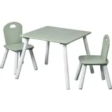 KESPER Kindertisch mit 2 Stühlen 55 x 45 x 55 cm Kiefer lackiert mint
