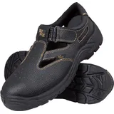Ogrifox OX-SLX-S-SB Arbeitsschuhe Herren, Damen | Sandale | Sicherheitsschuhe | Safety Shoes | ISO EN20345 | Schwarz-Gold | Größe 41