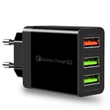 USB ladegerät netzteil stecker schnellladegerät Adapter,3Ports ladegerät mehrfach Mobile Phone Mains Chargers QC 3.0 High-Speed ladeadapter für Phone