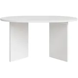 Selsey Ovo – Ausziehbarer Esstisch, rund, 110–190 x 110 cm, Weiß