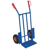 Trestles Profi Sackkarre Sackkarren Vollgummireifen 250kg Transportkarre S01 blau Sackrodel Karre pannensicheres PU Rad | Stahl | Radschutz | Sicherheitsgriffe