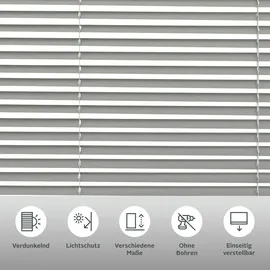 otto home Gardinia Alu-Jalousie ohne Bohren, Aluminium-Lamellen 25mm (50x130cm) silber