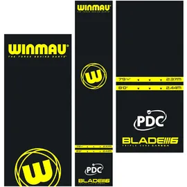 WINMAU Dartmatte Pro Zone Essential 8214 schwarz/gelb 300 x 60 cm