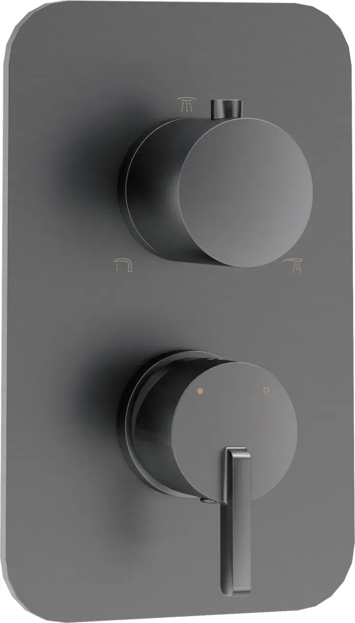 Neuesbad Serie 600 Unterputz Duscharmatur mit 3-Wege-Umsteller, Oberfläche: Titanium NB1BXY_DQSM1