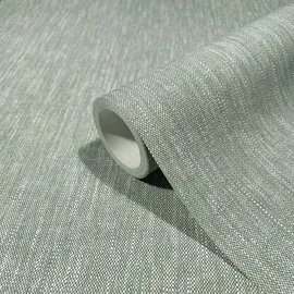 Marburg Vliestapete Textil Optik Einfarbig Modern 10,05 m x 0,53 m Grün/Weiß 47615
