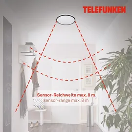 Telefunken Tepi 1 rund schwarz-weiß Ø 28 cm