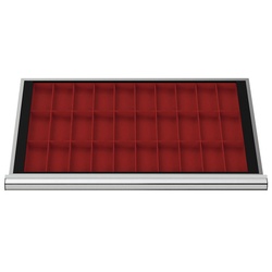 Simplaflex Schubladenorganizer, BxT: 800 x 450 mm, Kunststoff - silberfarben