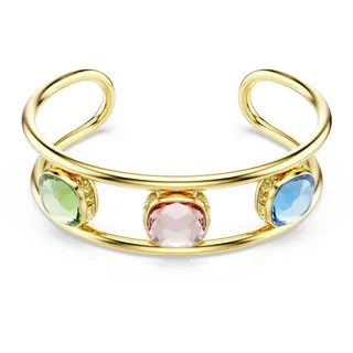 Swarovski Chroma Armreif, Kissenschliff, Grün, Goldlegierungsschicht
