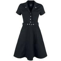 Queen Kerosin - Rockabilly Kleid knielang - Workwear Dress - S bis XXL - für Damen - Größe S - schwarz - S