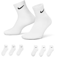 Nike Everyday Cushioned Knöchelsocken 6er Pack weiß/schwarz 42-46