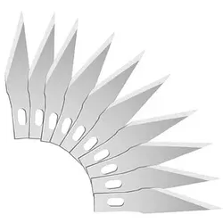 10 Hansa Bastelmesser-Klingen silber