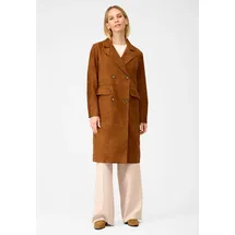 Ricano Monique Damen Ledermantel - aus Lamm Nappa Leder, Handgefertigte Eleganz mit modernem Akzent (DE/NL/SE/PL, Alphanumerisch, L, Regular, Regular, Cognac) - L