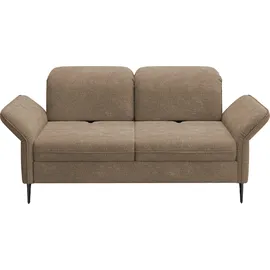 sit&more 2,5-Sitzer SIT & MORE "Emely, inkl. Sitztiefenverstellung", braun (hellbraun), B:189cm H:92cm T:123cm, 100% Polyester, Sofas, wahlweise mit Bettfunktion, Kopf- & Armteilverstellung