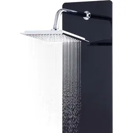 vidaXL Duschpaneel Glas 25×44,6×130 cm Schwarz