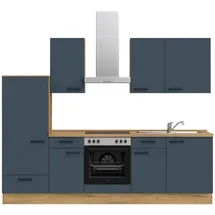 Nobilia Küchenleerblock Easytouch, Eiche, Metall, 3 Schubladen, nur wie online abgebildet bestellbar, 270 cm, Blauer Engel, Pefc, Goldenes M, Made in Germany, DGM-Klimapakt, seitenverkehrt erhältlich, vormontierter Korpus, Anti-Fingerprint, Küchen,