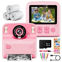 Kinderkamera,Kaishengyuan Sofortbildkamera Kinder Kamera, DigitalKamera 2.4" mit Druckpapier & 32G Karte,Geschenke für Mädchen Jungen 3-12 Jahren (Rosa)