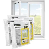 EasyMaxx Insektenschutz-Fensterrahmen 130 x 130 cm Weiß