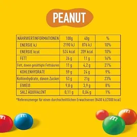 schokolade-linsen M&M ́s Peanut 800 g