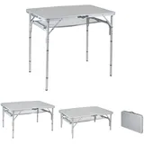 Bo-Camp Alu Campingtisch Premium Klapptisch Koffertisch Falttisch Garten 4 Höhen