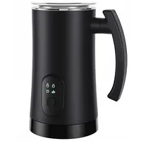OKWISH Milchaufschäumer 4in1 elektrisch Milchdampfgarer Milchschäumer Milchwärmer 350ml Milch, 400,00 W, Heiß- / Kaltschaumbereiter Milchschaum Latte Cappuccino Macchiato usw schwarz