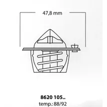 TRISCAN Thermostat Kühlmittel 8620 10588