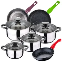 San Ignacio Dina Kochtopfset 20/24/28 Cm 8 Stücke - Chrome / Black - One Size