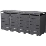 ML-Design Mülltonnenbox 260 x 80 x 120 cm anthrazit