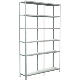 SCHULTE Regalwelt Anbauregal Metall 230 x 140 x 35 cm weiß