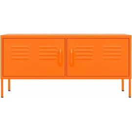 vidaXL TV-Schrank Lowboard 105x35x15 cm Orange Metall