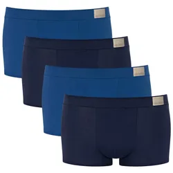 Sloggi Herren Hipster, 4er Pack - GO Natural Hipster C4P, Boxershorts, Cotton Stretch Blau XL