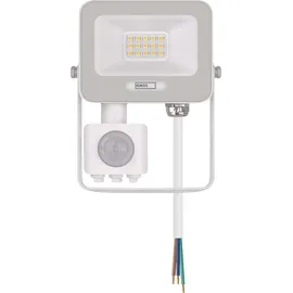 EMOS LED Strahler Aluminium 10 W mit Bewegungsmelder 20 cm weiß